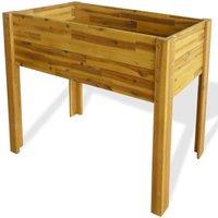 Berkfield Home Raised Garden Raised Bed Solid Acacia Wood in Brown