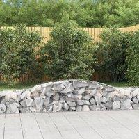 Arched Gabion Baskets 3 pcs 400x50x40/60 cm Galvanised Iron