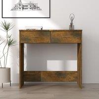 Desk Smoked Oak 80x40x75 cm Engineered Wood