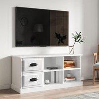 Berkfield Home TV Cabinet High Gloss White 102x35.5x47.5 cm Engineered Wood
