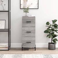 Berkfield Home Sideboard Grey Sonoma 34.5x34x90 cm Engineered Wood