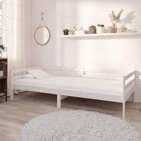 Day Bed White Solid Pinewood 90x200 cm