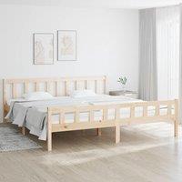 Berkfield Home Bed Frame Solid Wood 160x200 cm in Brown