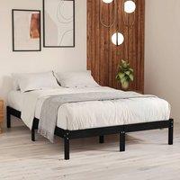 Berkfield Home Bed Frame Black Solid Wood 150x200 cm King Size