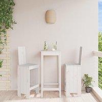 Berkfield Home Bar Stools 2 pcs White 40x42x120 cm Solid Wood Pine | Size: 40 x 42 x 120 cm