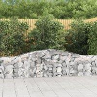 Arched Gabion Baskets 3 pcs 400x30x60/80 cm Galvanised Iron