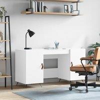 Berkfield Home Desk White 140x50x75 cm Engineered Wood | Size: 140 x 50 x 75 cm