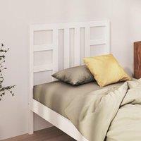 Bed Headboard White 106x4x100 cm Solid Wood Pine