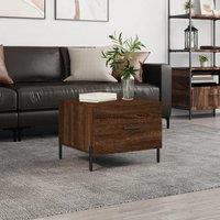 Coffee Table Brown Oak 50x50x40 cm Engineered Wood