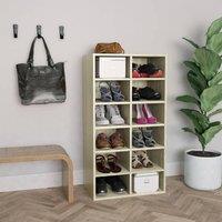 Berkfield Home Shoe Rack Sonoma Oak 54x34x100.5 cm Engineered Wood in Brown