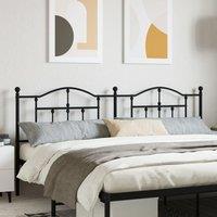 Berkfield Home Metal Headboard Black 200 cm