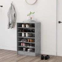 Shoe Cabinet Concrete Grey 60x35x92 cm Engineered Wood