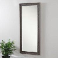 Yearn Mirrors Rustic Grey Wood Effect Scooped Framed Mirror 167.5x76cm in Pale Green | Size: 167.5x76 cm