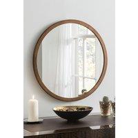 Round Wall Mirror Bronze 90cm