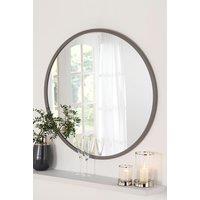 Round Wall Mirror Dark Grey 90cm