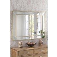 Angled Wall Mirror Brass 69.5x95cm