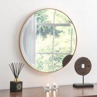 Minimal round Bevelled Mirror Gold 46cm