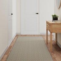 Berkfield Home Carpet Runner Sisal Look Silver 80x300 cm | Size: 100 cm diameter