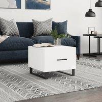 Berkfield Home Coffee Table White 50x50x40 cm Engineered Wood | Size: 50 x 50 x 40 cm