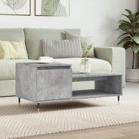 Coffee Table Concrete Grey 100x50x45 cm Engineered Wood