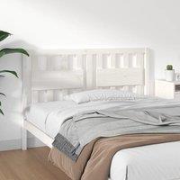 Berkfield Home Bed Headboard White 145.5x4x100 cm Solid Wood Pine