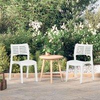 Berkfield Home Garden Chairs 2 pcs White Polypropylene