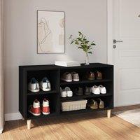 Berkfield Home Shoe Cabinet Black 102x36x60 cm Engineered Wood | Size: 102 x 36 x 60 cm