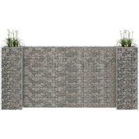 H-Shaped Gabion Planter Steel Wire 260x40x120 cm