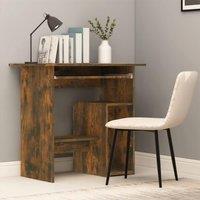 Berkfield Home Desk Smoked Oak 80x45x74 cm Engineered Wood in Brown | Size: 80 x 45 x 74 cm