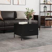 Berkfield Home Coffee Table Black 50x50x40 cm Engineered Wood | Size: 50 x 50 x 40 cm