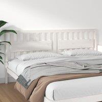 Berkfield Home Bed Headboard White 205.5x4x100 cm Solid Wood Pine