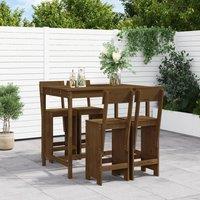 Berkfield Home 5 Piece Garden Bar Set Honey Brown Solid Wood Pine