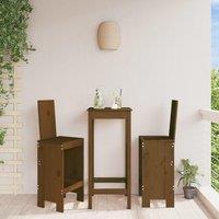 Berkfield Home Bar Stools 2 pcs Honey Brown 40x42x120 cm Solid Wood Pine | Size: 40 x 42 x 120 cm