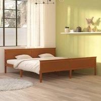 Berkfield Home Bed Frame Honey Brown Solid Wood Pine 200x200 cm