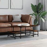 Berkfield Home Coffee Table Smoked Oak 100x50.5x40 cm Engineered Wood in Brown