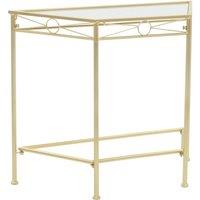 Berkfield Home Side Table Vintage Style Metal 87x34x73 cm Gold | Size: 87 x 34 x 73 cm