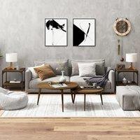 Berkfield Home Side Tables 2 pcs Brown Oak 40x40x40 cm Engineered Wood | Size: 40 x 40 x 40 cm