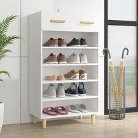 Berkfield Home Shoe Cabinet White 60x35x105 cm Engineered Wood | Size: 60 x 35 x 105 cm