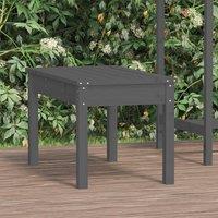 Berkfield Home Garden Bench Grey 80x44x45 cm Solid Wood Pine | Size: 80 x 44 x 45 cm