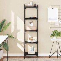 Berkfield Home Bookcase 5-Tier Black 40x30x154 cm Engineered Wood | Size: 40 x 30 x 154 cm