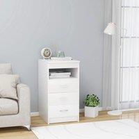 Berkfield Home Drawer Cabinet White 40x50x76 cm Engineered Wood | Size: 40 x 50 x 76 cm