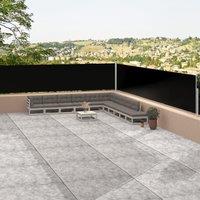 Berkfield Home Retractable Side Awning Black 117x1200 cm