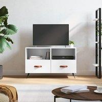 Berkfield Home TV Cabinet High Gloss White 80x36x50 cm Engineered Wood | Size: 80 x 36 x 50 cm