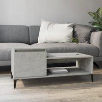 Berkfield Home Coffee Table Concrete Grey 100x50x45 cm Engineered Wood | Size: 100 x 50 x 45 cm