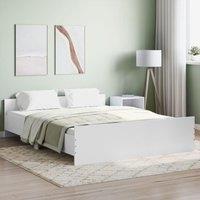 Berkfield Home Bed Frame with Headboard & Footboard White 160x200 cm