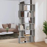 Berkfield Home Book Cabinet/Room Divider Grey Sonoma 80x24x192 cm Engineered Wood | Size: 80 x 24 x 192 cm