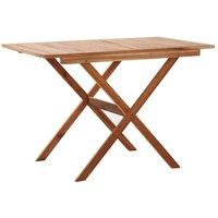 Berkfield Home Garden Table 110x67x74 cm Solid Acacia Wood in Brown | Size: 110 x 67 x 74 cm