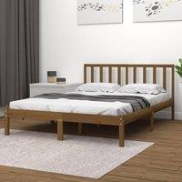 Berkfield Home Bed Frame Honey Brown Solid Wood Pine 200x200 cm