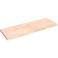 Wall Shelf 140x50x(2-4) cm Untreated Solid Wood Oak