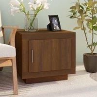 Berkfield Home Coffee Table Brown Oak 51x50x45 cm Engineered Wood | Size: 51 x 50 x 45 cm